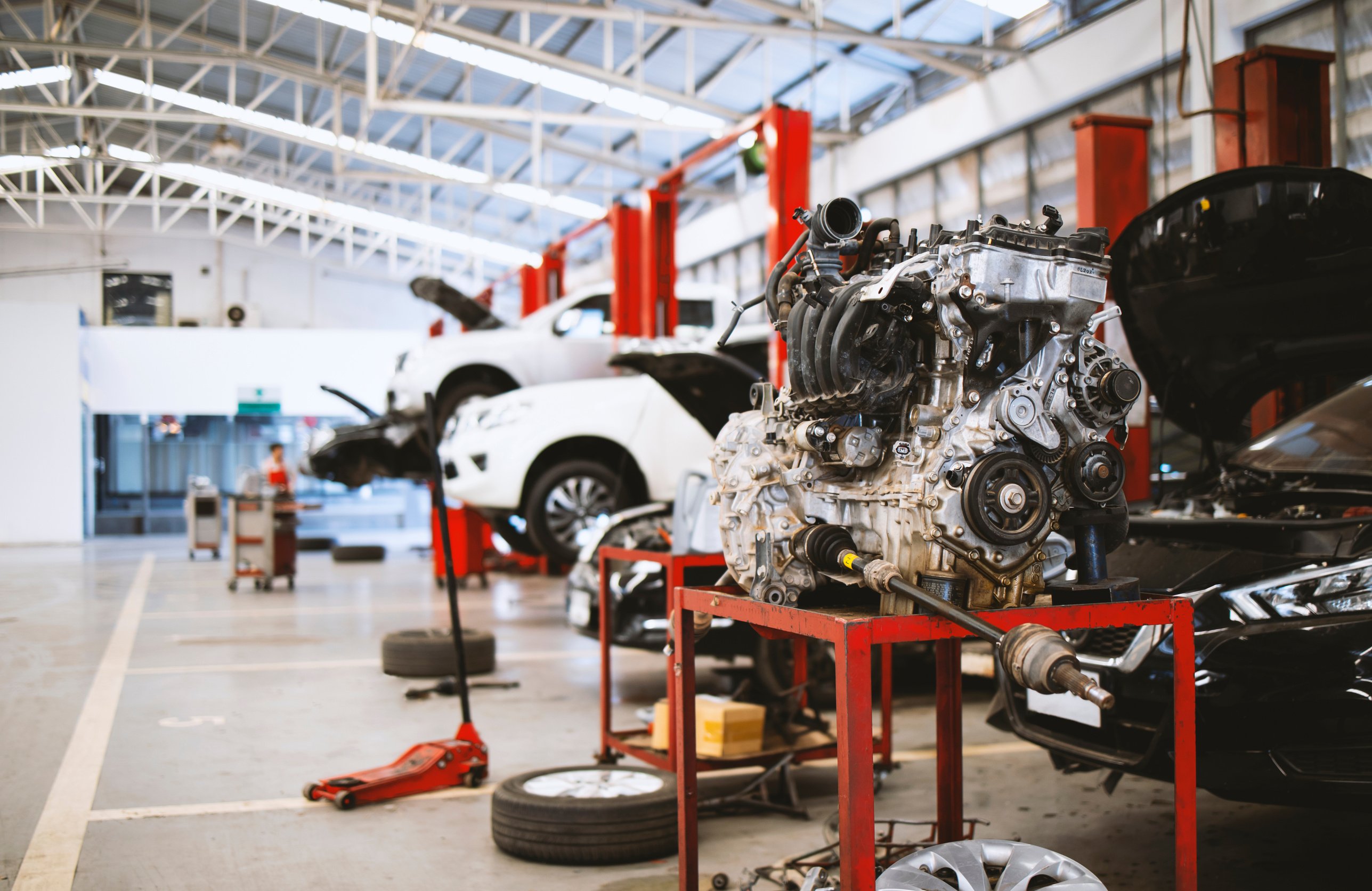 Mechanic Working Car Maintenance 